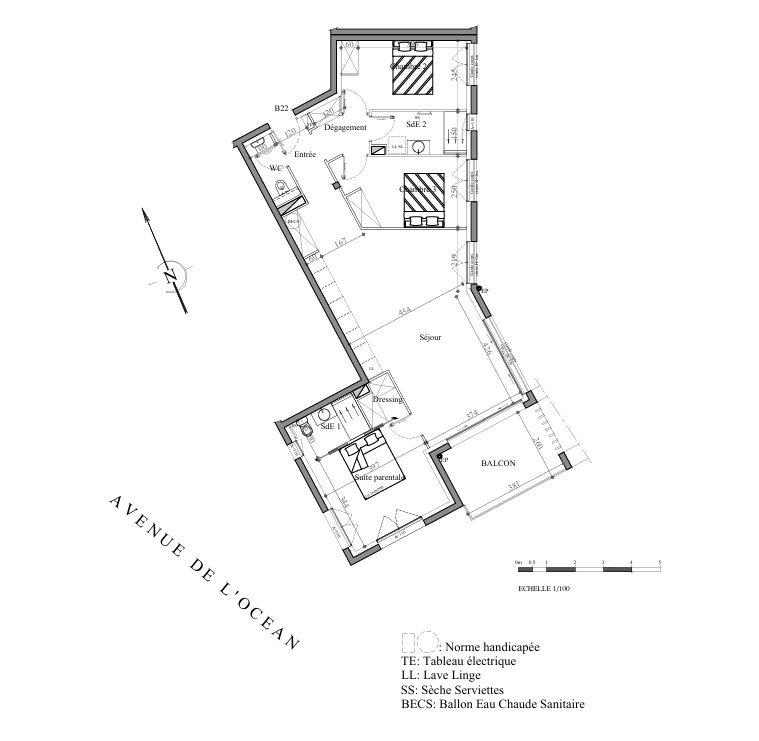 Appartement - 91 m² - 4 pièces