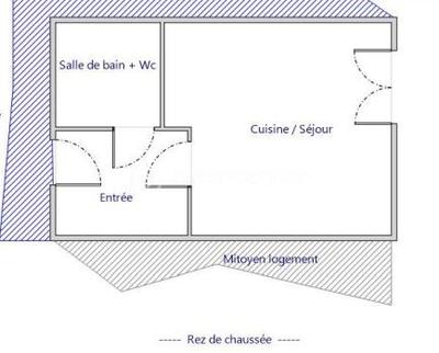 Studio - 21 m² - 1 pièce