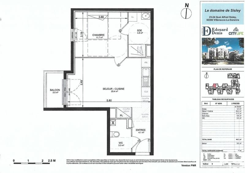 Appartement - 44 m² - 2 pièces