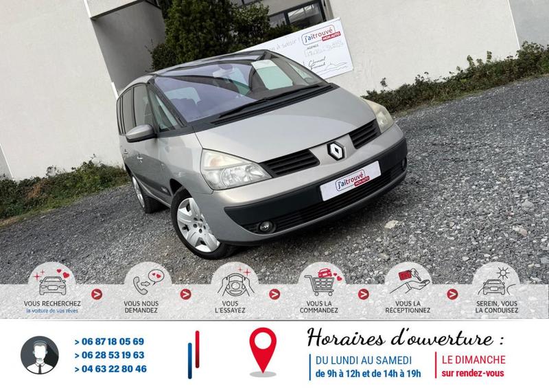 Renault Espace IV 3.5 V6 245ch Bva Expression 7 places 1ère main &amp; carnet d'entretiens*149 000km*Ct Révision Ok*Véhicule Sous Garantie*100 Points de Contrôles*CarteGrise Moitié prix (Véhicule plus 10 ans)*Régulateur/limiteur vitesse*Climatisation Auto*Fix