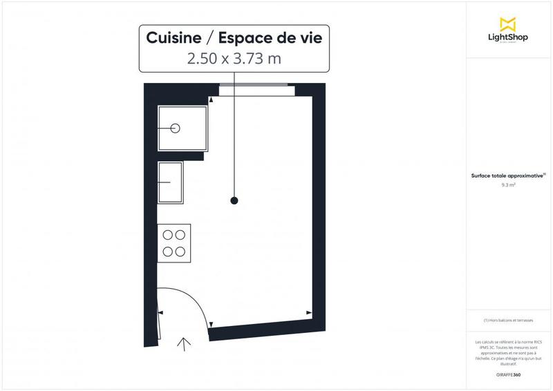 Appartement - 9 m² - 1 pièce