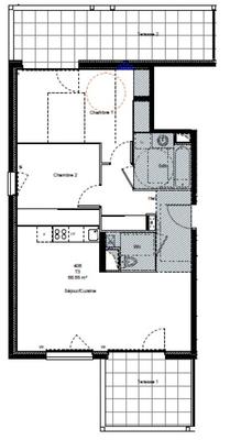 Appartement - 66 m² - 3 pièces