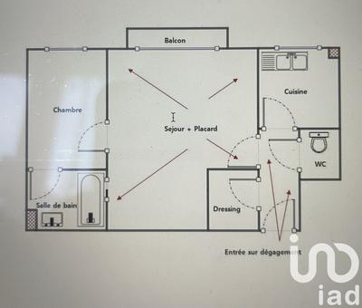 Appartement - 44 m² - 2 pièces