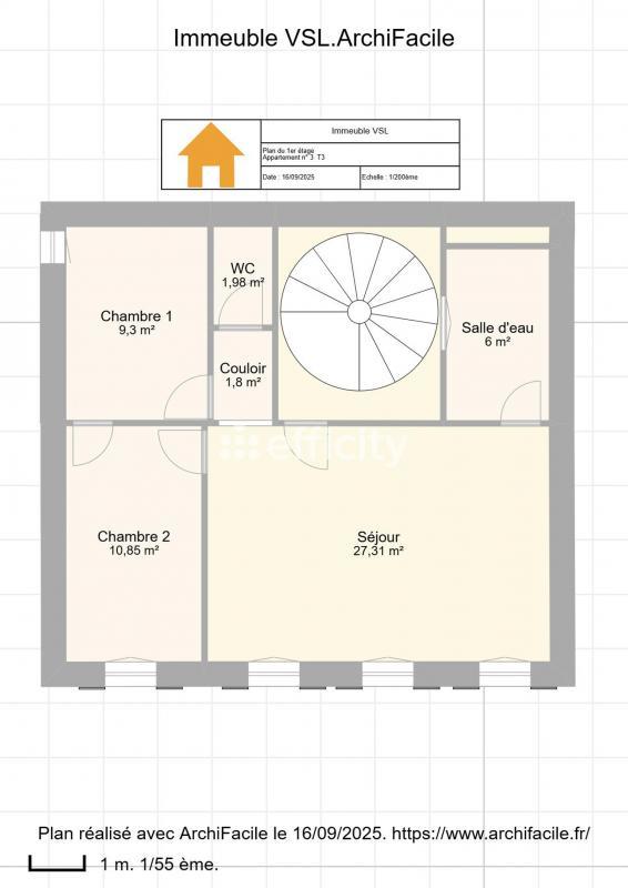 Immeuble - 160 m² - 9 pièces