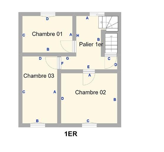 Maison de village - 75 m² - 4 pièces