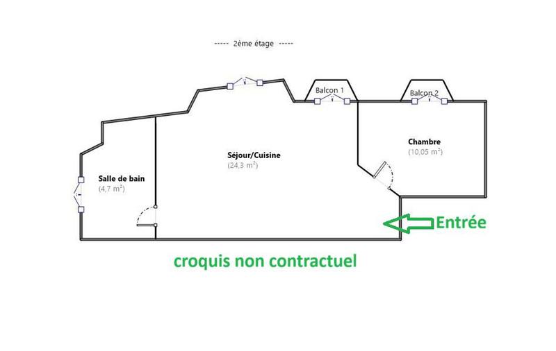 Appartement - 39 m² - 2 pièces