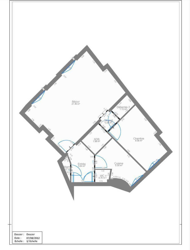 Appartement - 44 m² - 3 pièces
