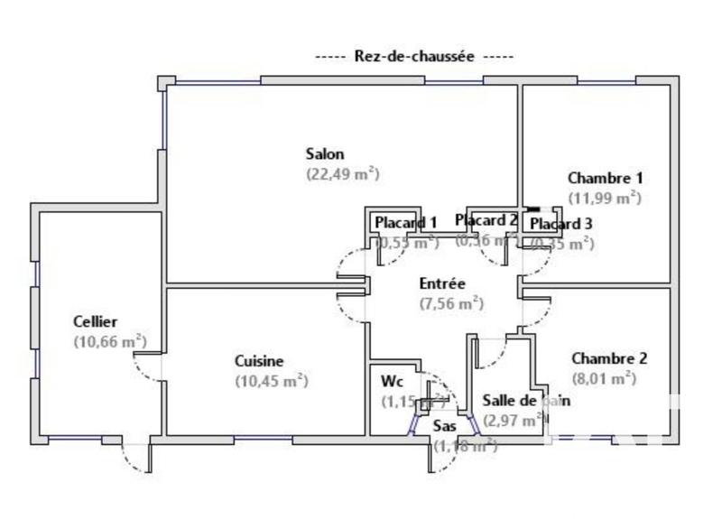 Maison - 77 m² - 3 pièces