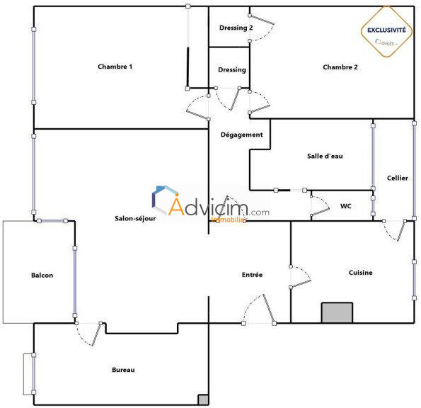 Appartement - 103 m² - 4 pièces