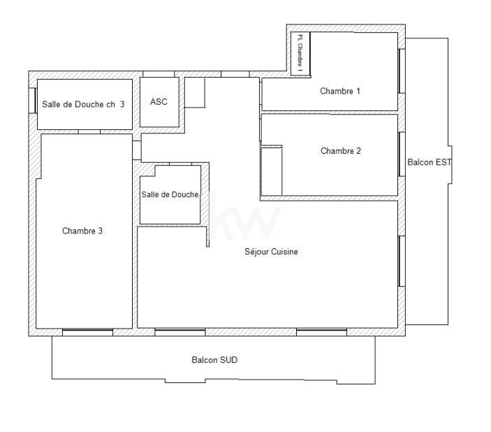 Appartement - 89 m² - 4 pièces
