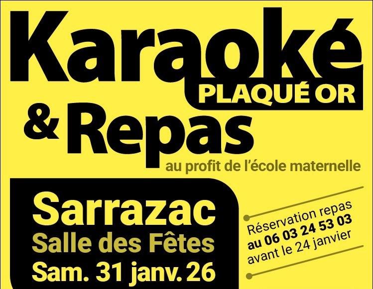 Karaoké Plaqué Or &amp; repas