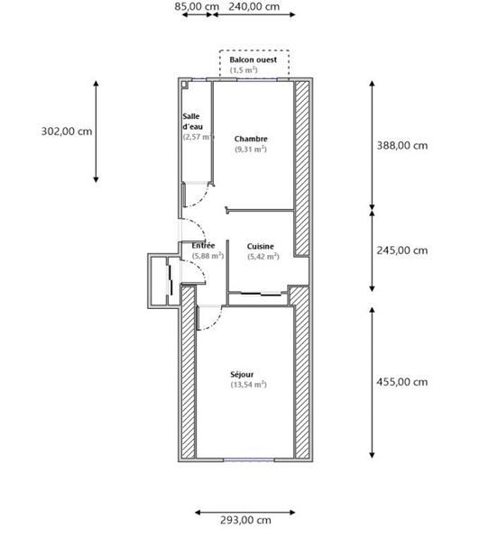 Appartement - 37 m² - 2 pièces