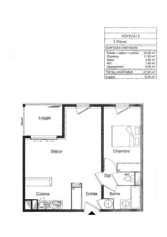 Appartement - 47 m² - 2 pièces