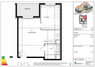 Appartement - 42 m² - 2 pièces