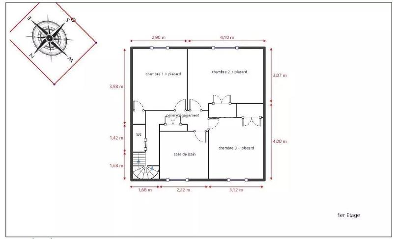 Maison - 96 m² - 5 pièces