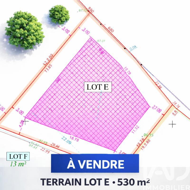 Terrain - 530 m²
