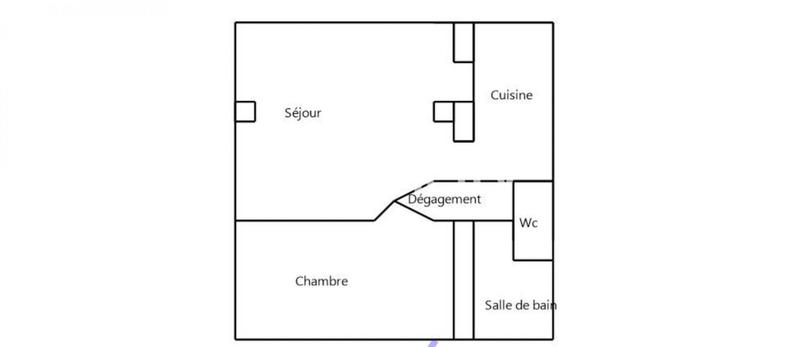 Appartement - 48 m² - 2 pièces