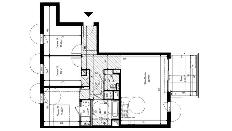 Appartement - 79 m² - 4 pièces