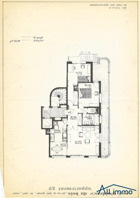 Appartement - 70 m² - 3 pièces