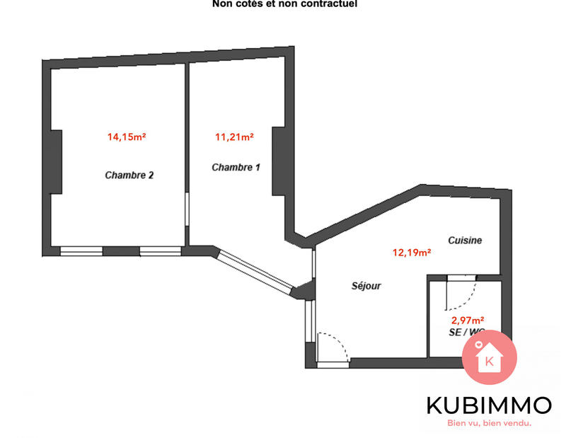 Appartement - 41 m² - 3 pièces