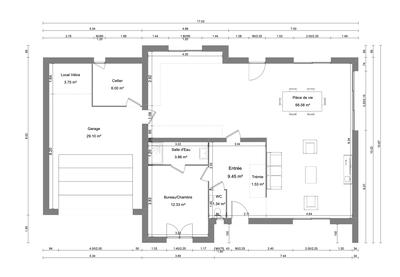 Maison - 186 m² - 3 pièces