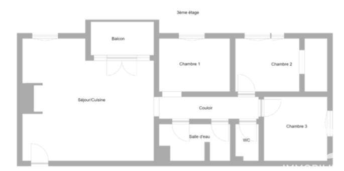 Appartement - 64 m² - 4 pièces