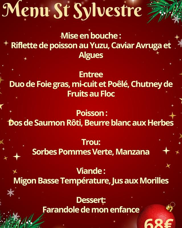 Menu de la St Sylvestre