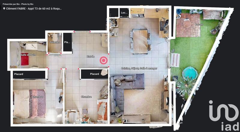 Appartement - 60 m² - 3 pièces