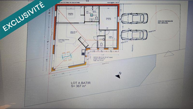 Maison - 84 m² - 3 pièces