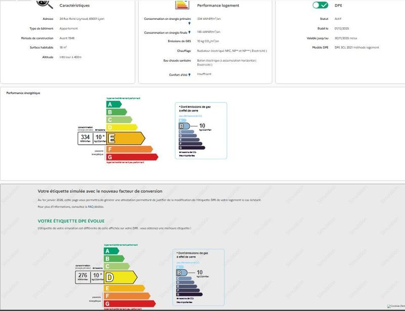 Studio - 18 m² - 1 pièce
