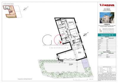 Appartement - 88 m² - 4 pièces