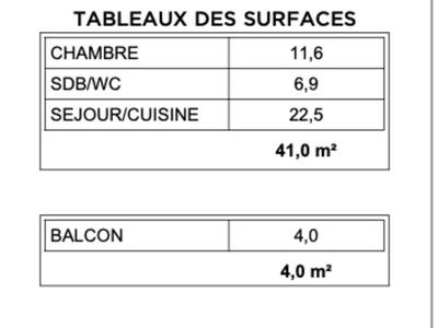Appartement - 41 m² - 2 pièces