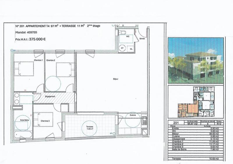 Appartement - 97 m² - 4 pièces