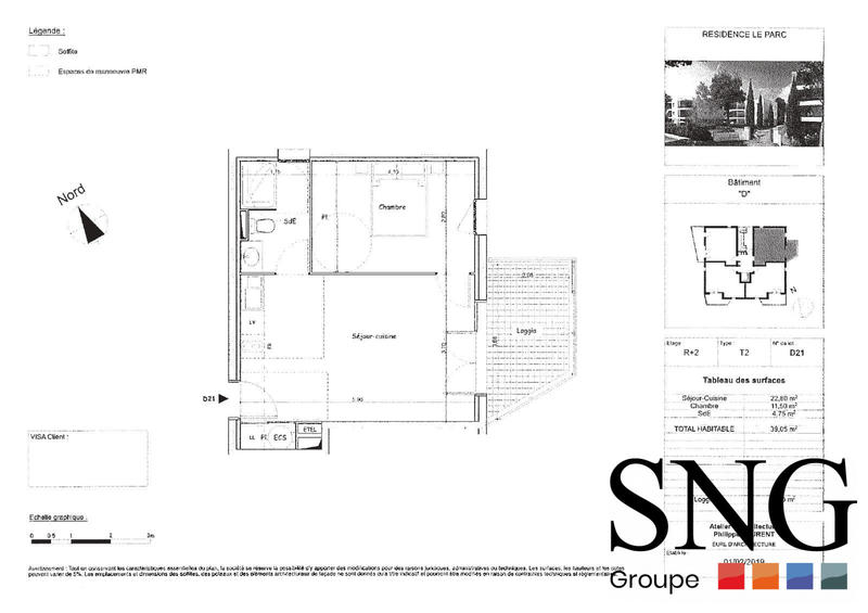 Appartement - 39 m² - 2 pièces
