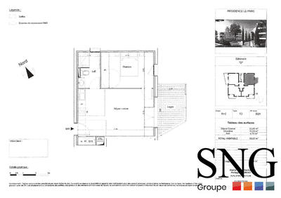 Appartement - 39 m² - 2 pièces