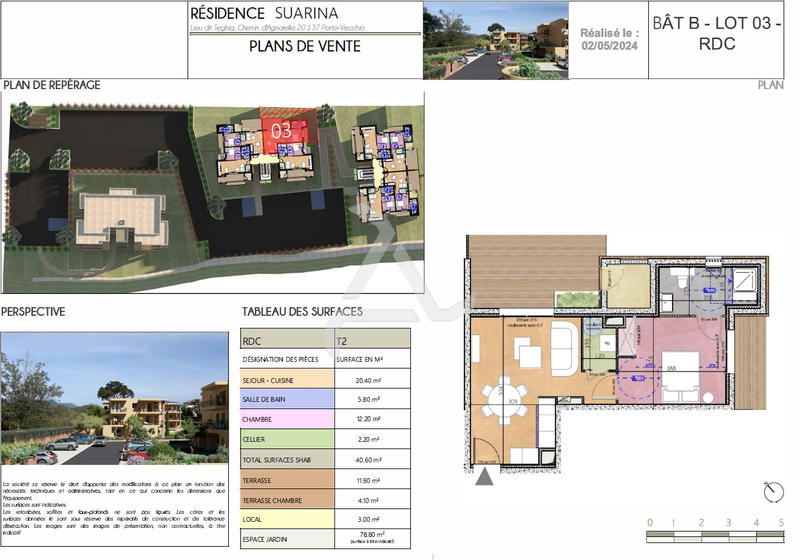 Appartement - 40 m² - 1 pièce