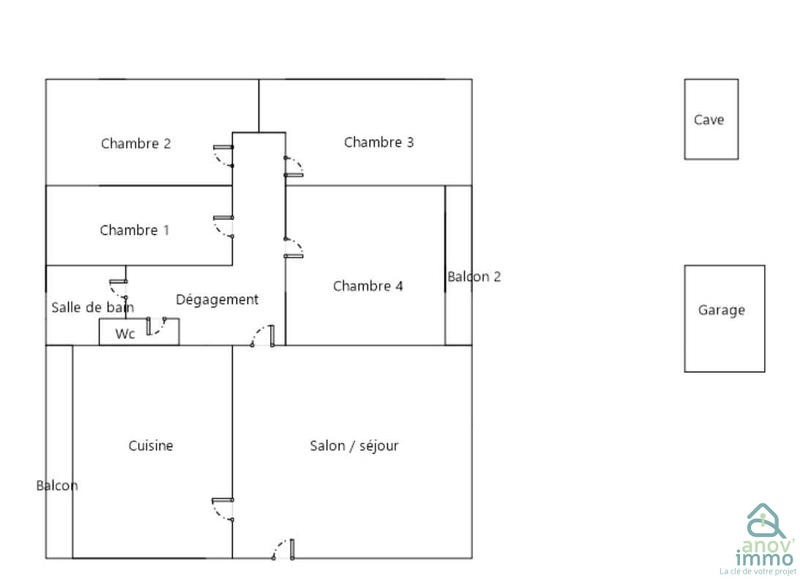 Appartement - 87 m² - 5 pièces
