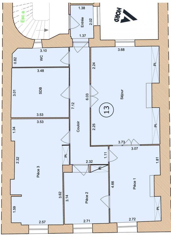 Appartement bourgeois - 93 m² - 4 pièces