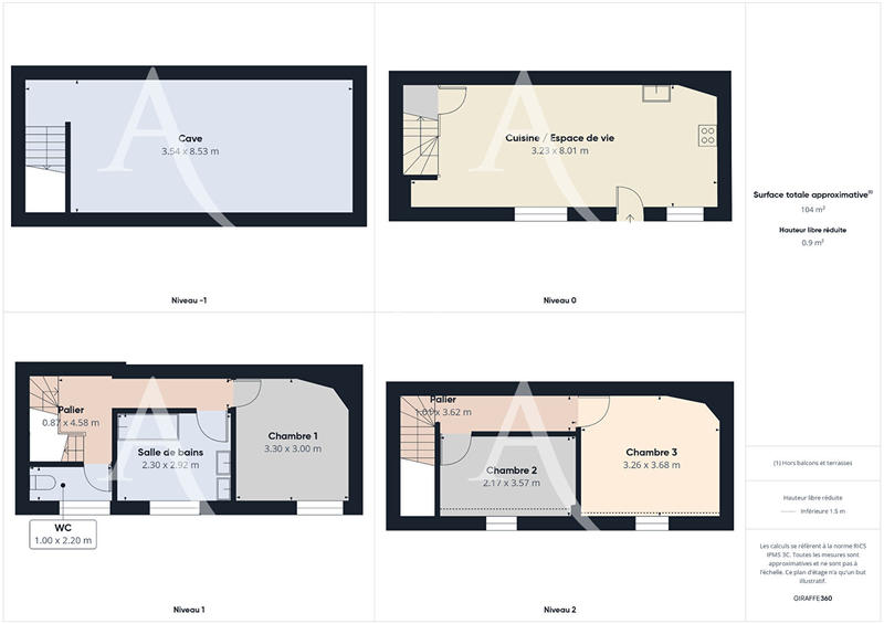 Appartement - 70 m² - 4 pièces