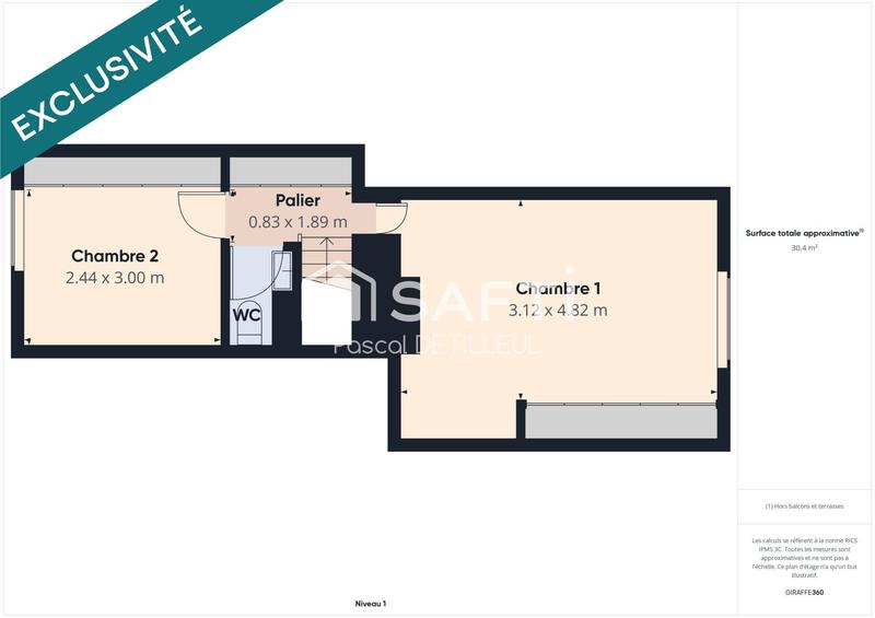 Duplex - 62 m² - 3 pièces