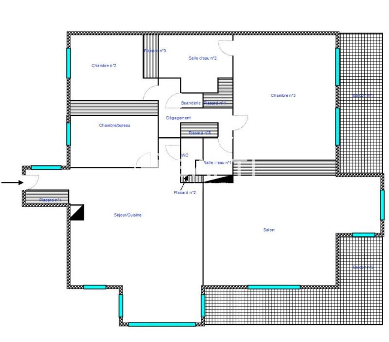 Appartement - 150 m² - 6 pièces