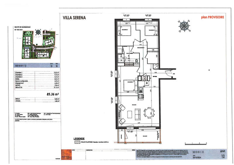 Appartement - 85 m² - 4 pièces