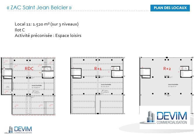 Local commercial - 1 520 m²
