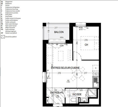 Appartement - 37 m² - 2 pièces