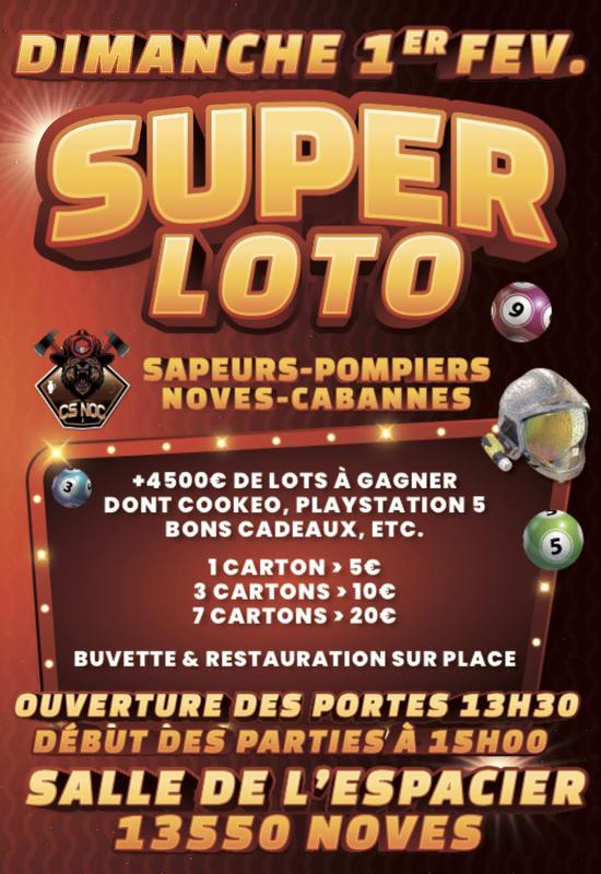 Super Loto des Sapeurs-Pompiers Noves/Cabannes