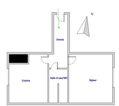 Appartement - 29 m² - 1 pièce