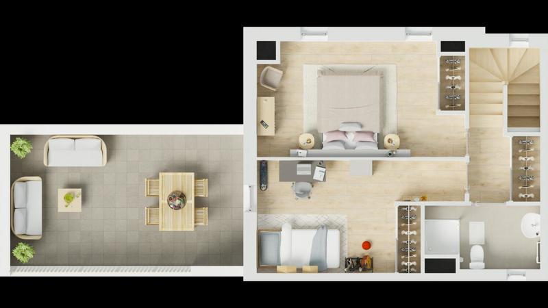 Duplex - 74 m² - 3 pièces