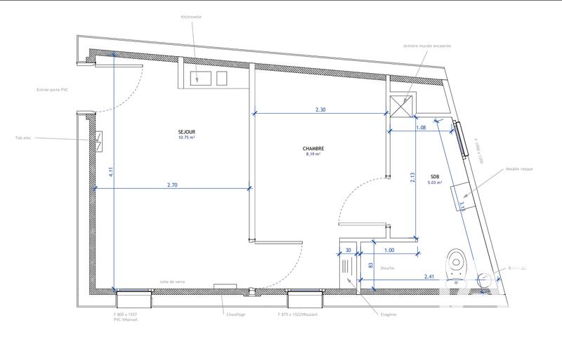 Appartement - 25 m² - 2 pièces