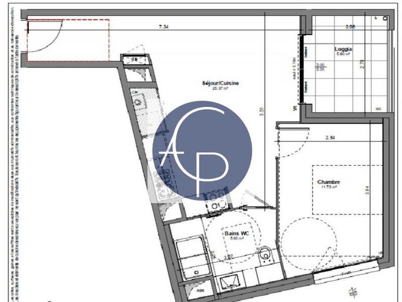Appartement - 43 m² - 2 pièces