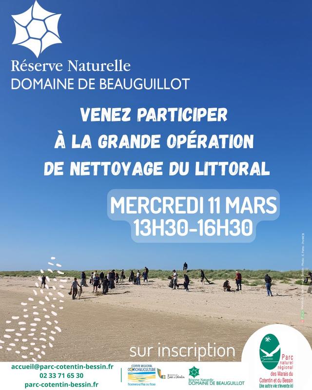 Ramassage des déchets sur le littoral de la Réserve de Beauguillot